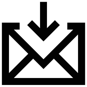 Arrow Down Envelope Icon from Atlas Line Set