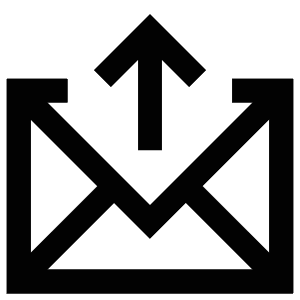 Arrow Up Envelope Icon from Atlas Line Set