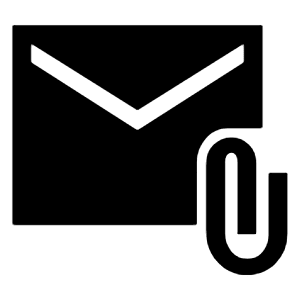 Attach Email Fill Icon from Sharp Fill - Material Symbols Set
