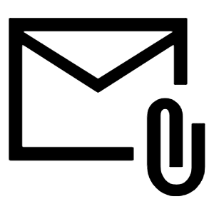 Attach Email Icon from Sharp Line - Material Symbols Set