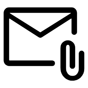 Attach Email Icon from Rounded Line - Material Symbols Set