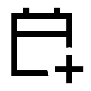 Calendar Add On Icon from Sharp Line - Material Symbols Set