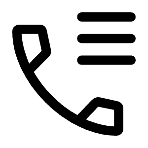 Call Log Icon from Rounded Line - Material Symbols Set
