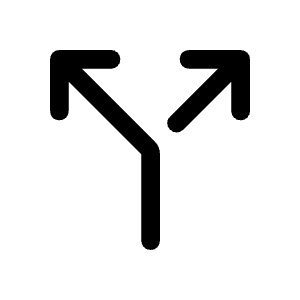 Call Split Icon from Rounded Line - Material Symbols Set