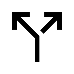 Call Split Icon from Outlined Line - Material Symbols Set