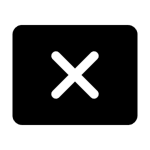 Cancel Presentation Fill Icon from Rounded Fill - Material Symbols Set