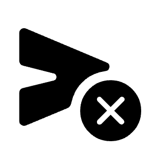 Cancel Schedule Send Fill Icon from Rounded Fill - Material Symbols Set