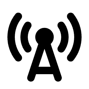 Cell Tower Icon from Rounded Line - Streamline Material Free Set