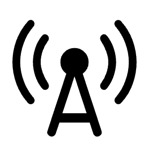 Cell Tower Fill Icon from Rounded Fill - Material Symbols Set