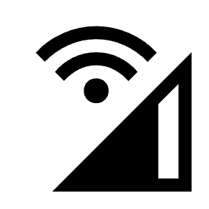 Cell Wifi Icon from Sharp Line - Material Symbols Set