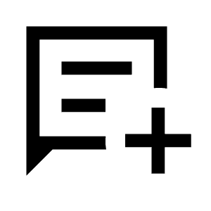 Chat Add On Icon from Sharp Line - Material Symbols Set