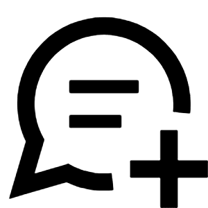 Chat Add On Alt Icon from Sharp Line - Material Pro Free Set