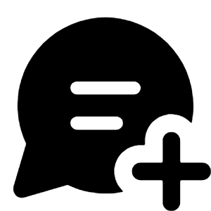 Chat Add On Alt Fill Icon from Rounded Fill - Material Pro Free Set