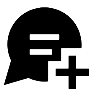 Chat Add On Alt Fill Icon from Sharp Fill - Material Pro Free Set