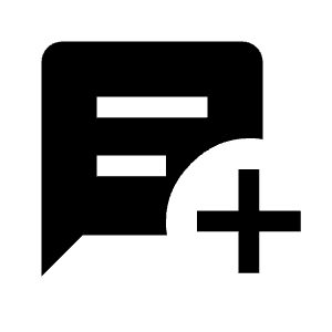 Chat Add On Fill Icon from Outlined Fill - Material Symbols Set