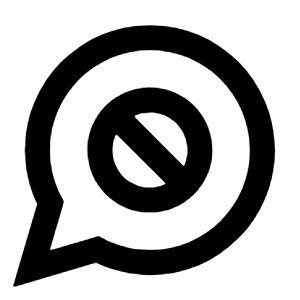 Chat Block Alt Icon from Sharp Line - Streamline Material Free Set