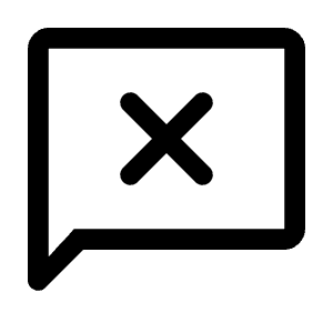 Chat Error Icon from Rounded Line - Material Symbols Set