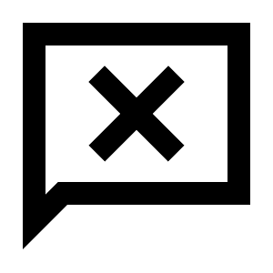 Chat Error Icon from Sharp Line - Streamline Material Free Set