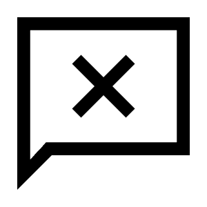 Chat Error Icon from Sharp Line - Material Symbols Set