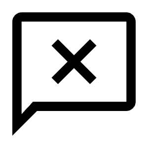 Chat Error Icon from Outlined Line - Material Symbols Set