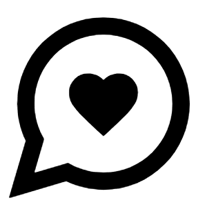 Chat Heart Alt Icon from Sharp Line - Material Pro Free Set