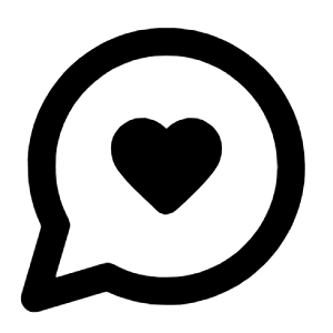 Chat Heart Alt Icon from Rounded Line - Streamline Material Free Set