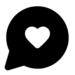 Chat Heart Alt Fill Icon from Rounded Fill - Streamline Material Free Set