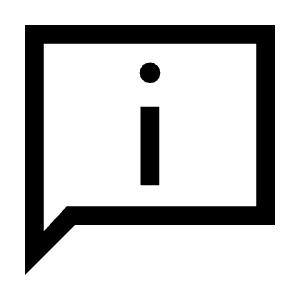 Chat Info Icon from Sharp Line - Material Symbols Set