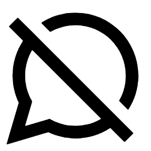 Chat Off Alt Icon from Sharp Line - Material Pro Free Set