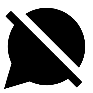 Chat Off Alt Fill Icon from Outlined Fill - Streamline Material Free Set