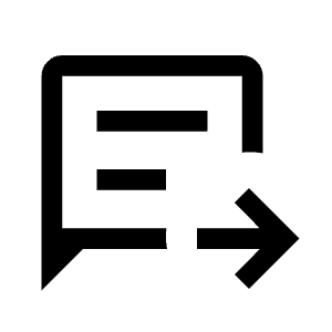Chat Paste Go Icon from Outlined Line - Material Symbols Set