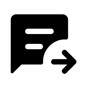 Chat Paste Go Fill Icon from Rounded Fill - Material Symbols Set