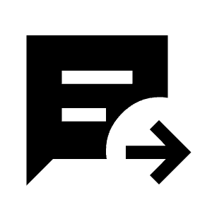 Chat Paste Go Fill Icon from Sharp Fill - Material Symbols Set