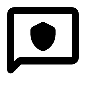 Chat Protect Icon from Rounded Line - Streamline Material Free Set