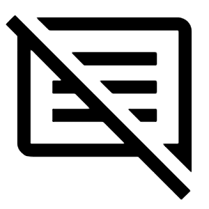 Comments Disabled Icon from Outlined Line - Material Symbols Set