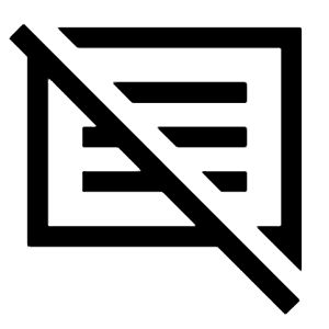 Comments Disabled Icon from Sharp Line - Material Symbols Set