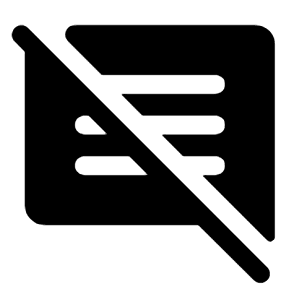 Comments Disabled Fill Icon from Rounded Fill - Material Symbols Set