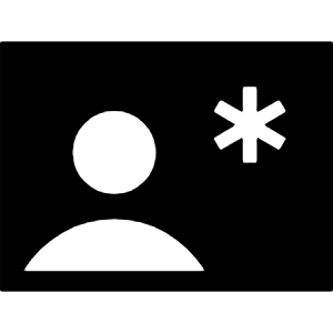 Contact Emergency Fill Icon from Sharp Fill - Material Symbols Set
