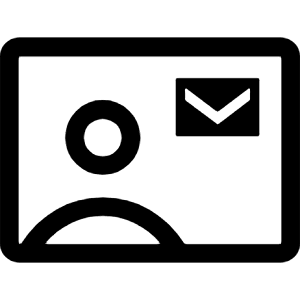 Contact Mail Icon from Outlined Line - Material Symbols Set