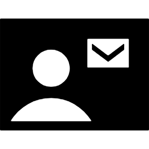 Contact Mail Fill Icon from Sharp Fill - Material Symbols Set