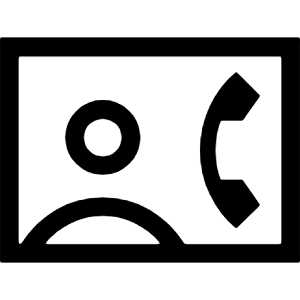 Contact Phone Icon from Sharp Line - Material Symbols Set