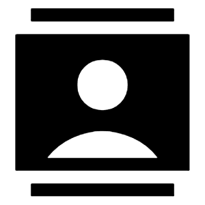 Contacts Fill Icon from Sharp Fill - Material Symbols Set