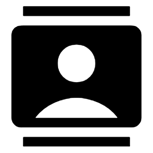 Contacts Fill Icon from Outlined Fill - Material Symbols Set