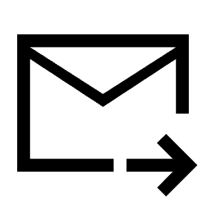 Forward To Inbox Icon from Sharp Line - Material Symbols Set