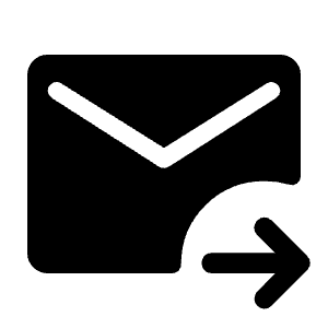 Forward To Inbox Fill Icon from Rounded Fill - Material Symbols Set