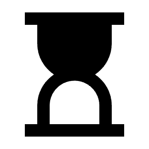 Hourglass Top Fill Icon from Sharp Fill - Streamline Material Free Set