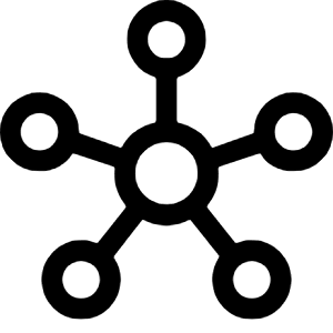 Hub Icon from Outlined Line - Material Symbols Set