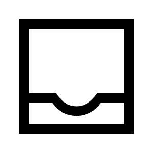 Inbox Icon from Sharp Line - Material Symbols Set