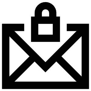 Lock Envelope Icon from Atlas Line Set