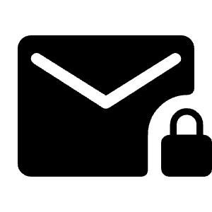 Mail Lock Fill Icon from Rounded Fill - Material Symbols Set